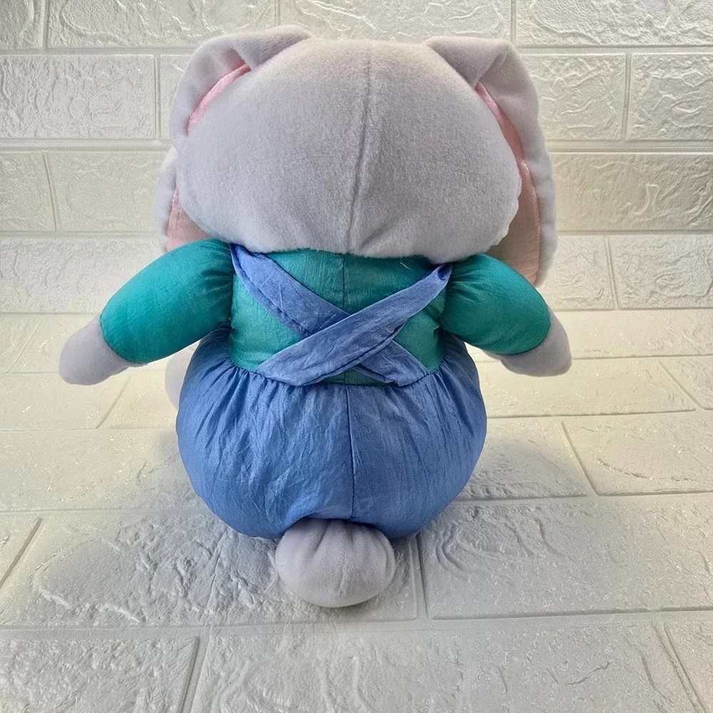 Gibson Greetings 1994 Vintage Bunny Plush Toy White Blue Overalls 9 Inch Retro